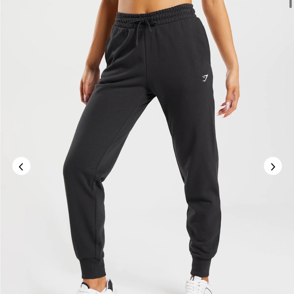 Gymshark Black Jogger Sweats, size medium